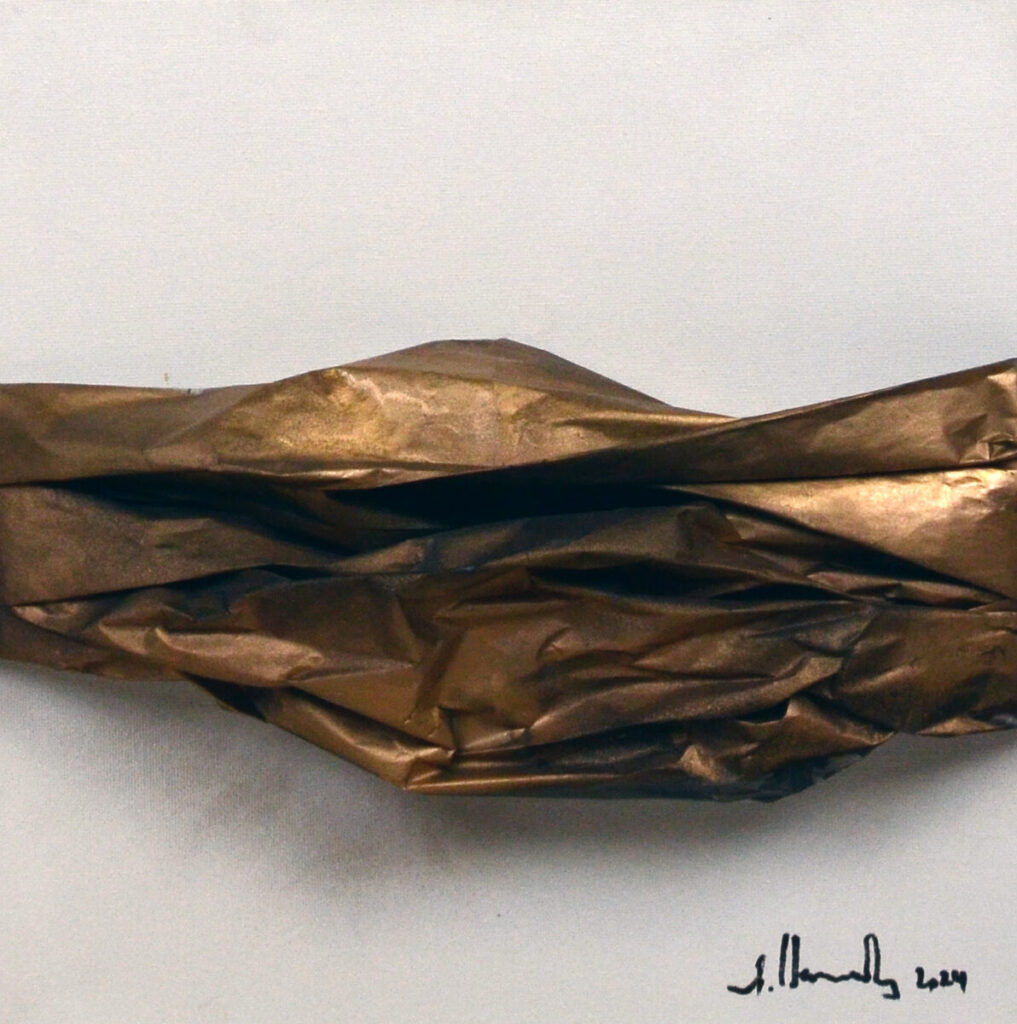Mascarade (50×50 cm) — peinture abstraite de Nadine Bernard, technique de relief