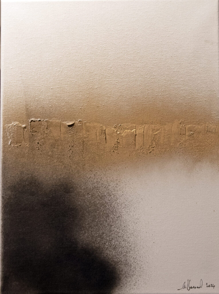 Précieux (40×30 cm) — peinture abstraite de Nadine Bernard, technique de relief